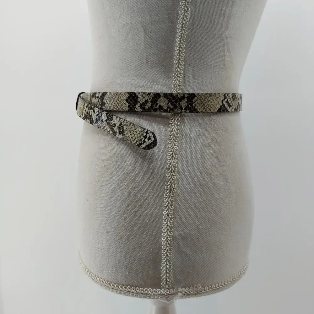 American Eagle Snake Print Size Small Skinny Genuine Leather